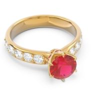 Six Prong Pave Hara Ring