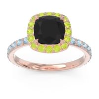 Halo Pave Cushion Candra Ring