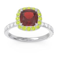 Halo Pave Cushion Candra Ring