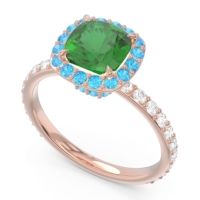 Halo Pave Cushion Candra Ring