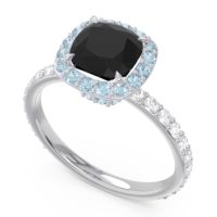Halo Pave Cushion Candra Ring