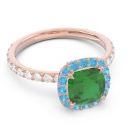 Halo Pave Cushion Candra Ring