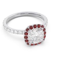 Halo Pave Cushion Candra Ring