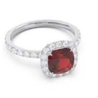 Halo Pave Cushion Candra Ring