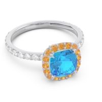 Halo Pave Cushion Candra Ring