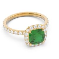 Halo Pave Cushion Candra Ring