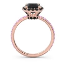 Halo Pave Cushion Candra Ring