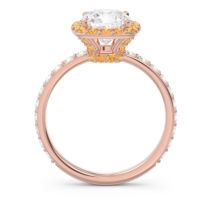 Halo Pave Cushion Candra Ring