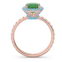 Halo Pave Cushion Candra Ring