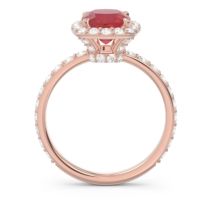 Halo Pave Cushion Candra Ring