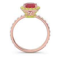 Halo Pave Cushion Candra Ring