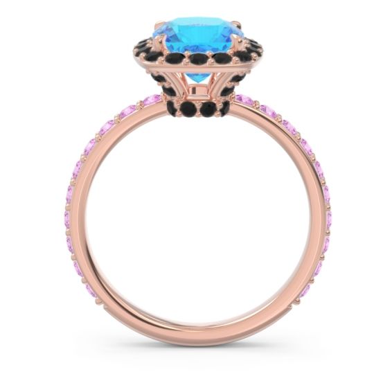 Halo Pave Cushion Candra Ring