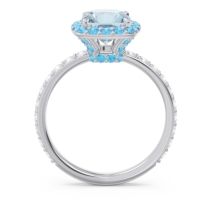 Halo Pave Cushion Candra Ring