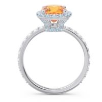 Halo Pave Cushion Candra Ring