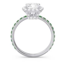 Halo Pave Cushion Candra Ring