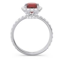 Halo Pave Cushion Candra Ring