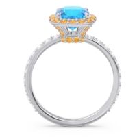 Halo Pave Cushion Candra Ring