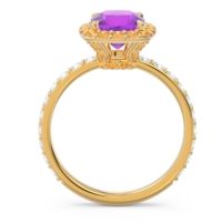 Halo Pave Cushion Candra Ring