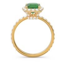 Halo Pave Cushion Candra Ring