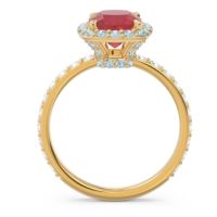 Halo Pave Cushion Candra Ring