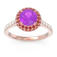 Halo Cathedral Pave Kataha Ring
