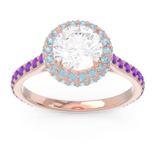 Halo Cathedral Pave Kataha Ring