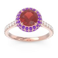 Halo Cathedral Pave Kataha Ring
