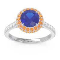 Halo Cathedral Pave Kataha Ring