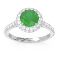 Halo Cathedral Pave Kataha Ring