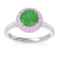 Halo Cathedral Pave Kataha Ring