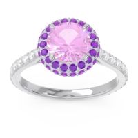 Halo Cathedral Pave Kataha Ring