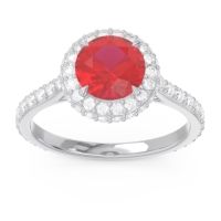 Halo Cathedral Pave Kataha Ring