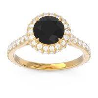 Halo Cathedral Pave Kataha Ring