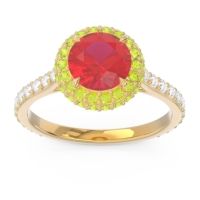 Halo Cathedral Pave Kataha Ring