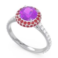 Halo Cathedral Pave Kataha Ring