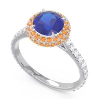 Halo Cathedral Pave Kataha Ring