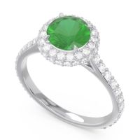 Halo Cathedral Pave Kataha Ring