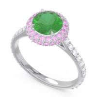 Halo Cathedral Pave Kataha Ring