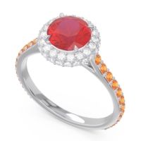 Halo Cathedral Pave Kataha Ring