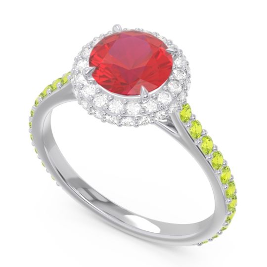 Halo Cathedral Pave Kataha Ring