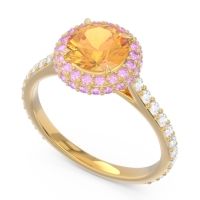 Halo Cathedral Pave Kataha Ring