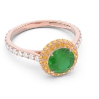 Halo Cathedral Pave Kataha Ring