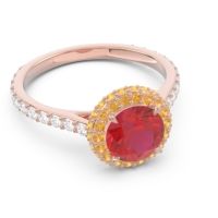 Halo Cathedral Pave Kataha Ring