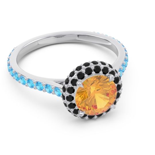 Halo Cathedral Pave Kataha Ring