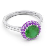 Halo Cathedral Pave Kataha Ring