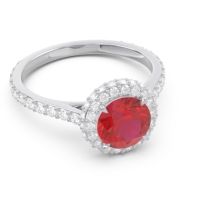 Halo Cathedral Pave Kataha Ring