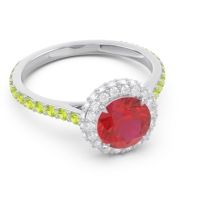 Halo Cathedral Pave Kataha Ring