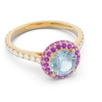 Halo Cathedral Pave Kataha Ring