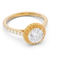 Halo Cathedral Pave Kataha Ring