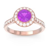 Halo Bezel Pave Paksman Ring